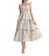 Merci Belle Socked Midi Dress In Baby Blue In Neutral