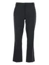 Merci Belted Straight-leg Pants In Black