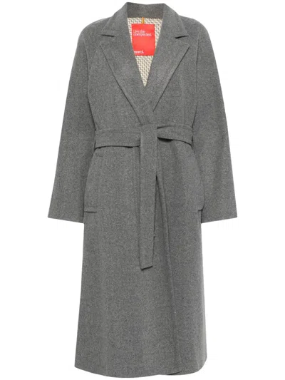 Merci Belted Coat In Grey