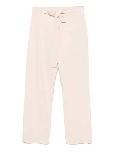 Merci Belted-waist Trousers In Pink