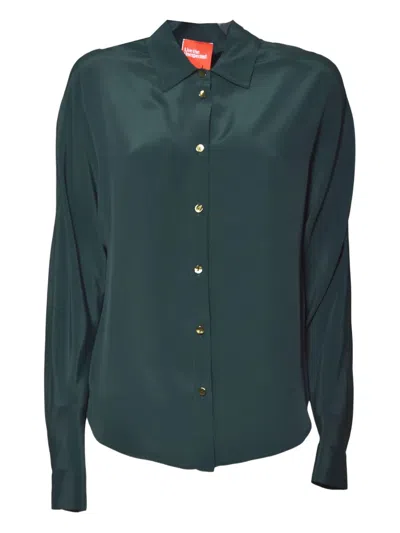 Merci Buttoned Long-sleeve Shirt In Green
