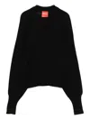 Merci Buttoned Polo Top In Black