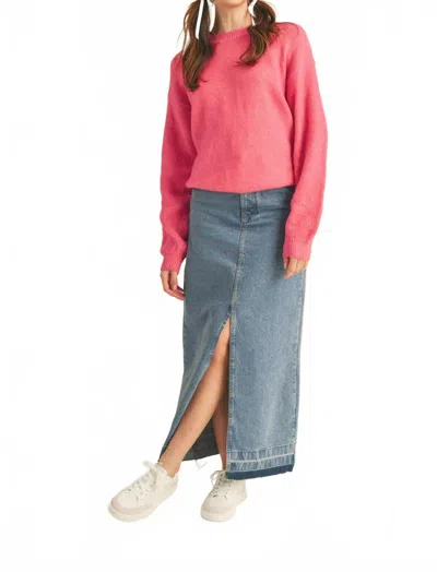 Merci Candy Crewneck Sweater In Pink