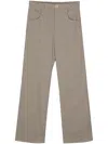 Merci Check Straight Trousers In Brown
