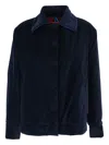 Merci Classic-collar Jacket In Blue