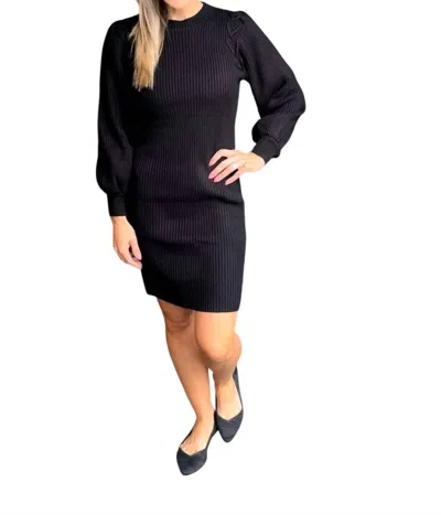 Merci Classic Sweater Dress In Black