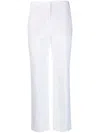 Merci Concealed-fastening Cotton Trousers In White