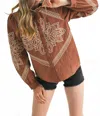 Merci Cowgirl Blouse In Cocoa Brown In Brown