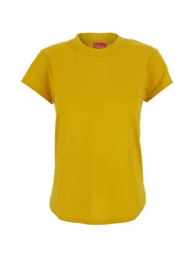 Merci Crew-neck Short-sleeve T-shirt In Yellow