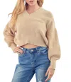 Merci Cropped Ribbed-knit Sweater In Warm Taupe In Brown