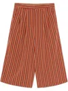 Merci Cropped Trousers In Orange