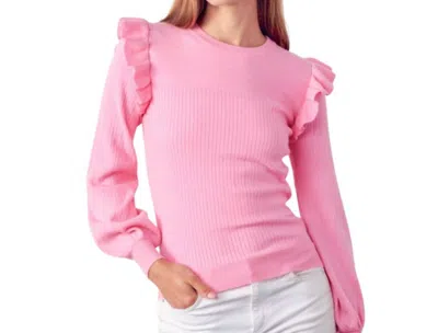 Merci Cross My Mind Sweater In Cool Pink In Multi