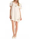 Merci Daphne Shift Dress In White In Neutral