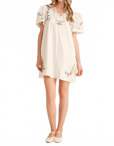 Merci Daphne Shift Dress In White In Neutral