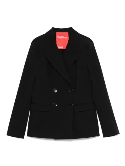 Merci Double-breasted Blazer In Black