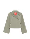 Merci Double-breasted Jacket In Green