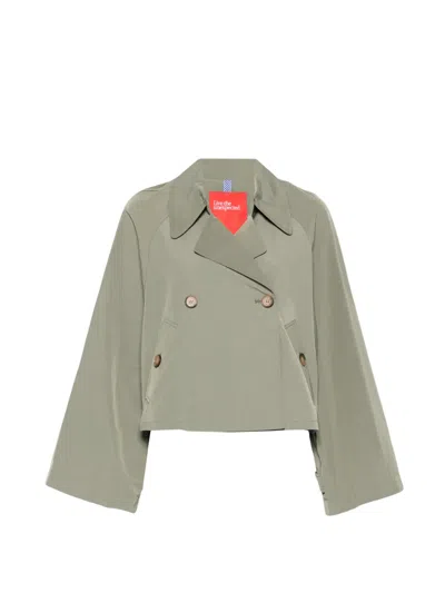 Merci Double-breasted Jacket In Green