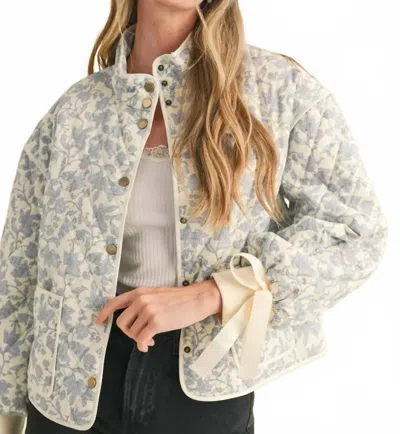 Merci English Garden Jacket In White In Gray