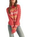 Merci Faire Isle Turtleneck Sweater In French Pink Multi In Multi