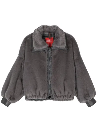 Merci Faux-fur Jacket In Gray