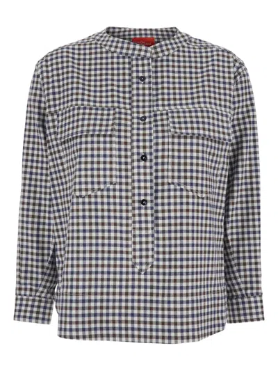 Merci Flap Pockets Check Shirt In Multi