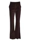 Merci Flared Trousers In Burgundy