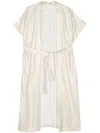 Merci Foiled-finish Maxi Kimono In Neutrals