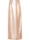 Merci Fringed Maxi Skirt In Brown
