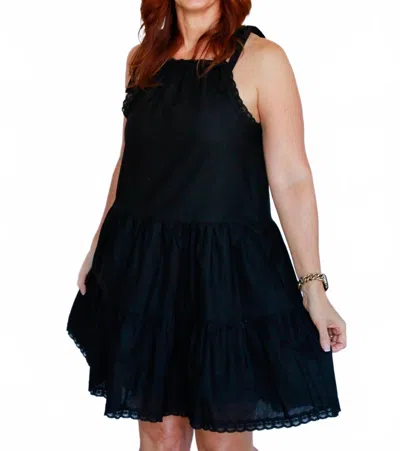 Merci Gabriella Halter Mini Dress In Black