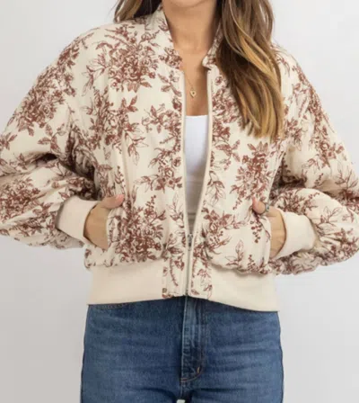 Merci Gardener Bomber Jacket In Ivory In Multi