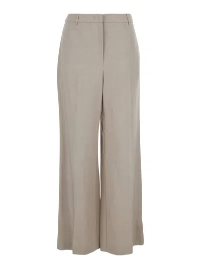 Merci Gray Pants With Side Pockets And Elastic Waistband For Men In Brown