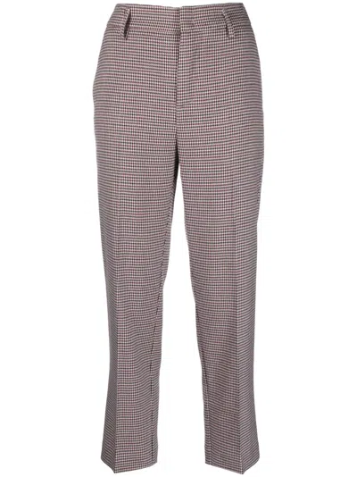 Merci Houndstooth-print Tailored Trousers In Blue