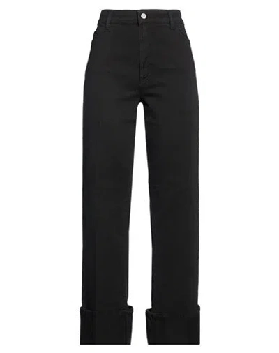 Merci Italia Rose Woman Jeans Black Size 29 Cotton, Elastane