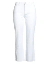 Merci Italia Rose Woman Pants White Size 31 Cotton, Elastane