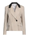 Merci Italia Woman Blazer Ivory Size 8 Linen, Rayon, Cotton, Elastane In White