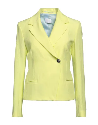 Merci Italia Woman Blazer Lime Green Size 4 Viscose, Linen