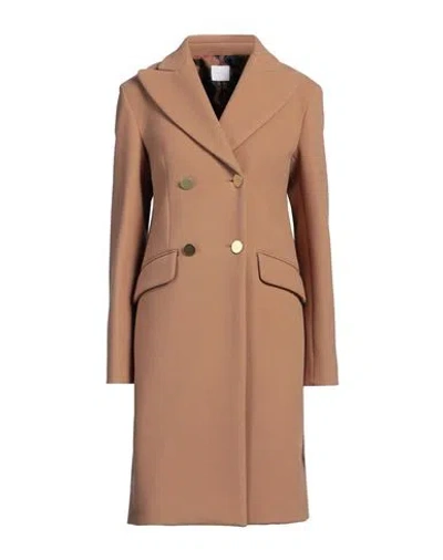 Merci Italia Woman Coat Camel Size 8 Polyester, Wool