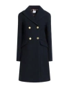 Merci Italia Woman Coat Navy Size 8 Polyester, Wool