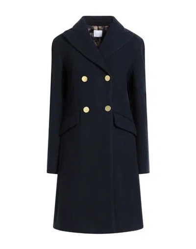 Merci Italia Woman Coat Navy Size 8 Polyester, Wool