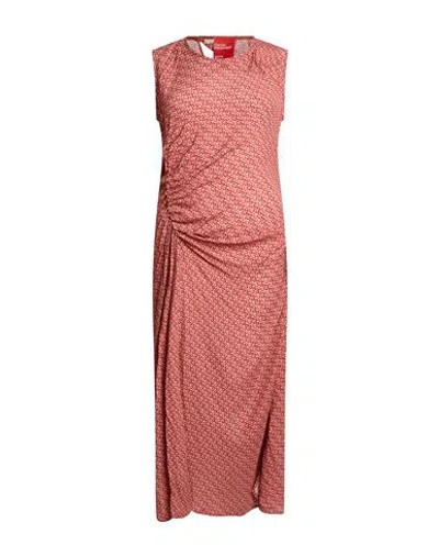 Merci Italia Woman Maxi Dress Rust Size 8 Viscose In Red
