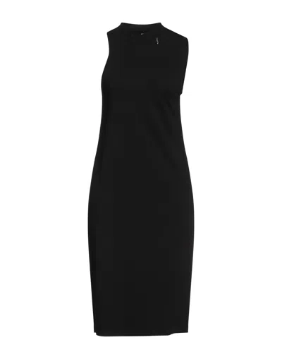 Merci Italia Woman Midi Dress Black Size 6 Viscose, Polyamide, Elastane