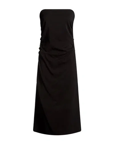 Merci Italia Woman Midi Dress Black Size M Viscose, Elastane