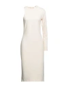 Merci Italia Woman Midi Dress Cream Size 8 Polyester, Elastane In White