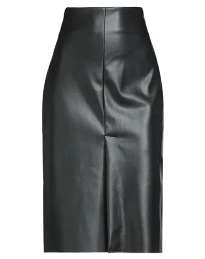 Merci Italia Woman Midi Skirt Black Size 6 Polyester, Polyurethane
