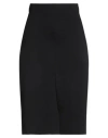 Merci Italia Woman Midi Skirt Black Size L Viscose, Nylon, Elastane