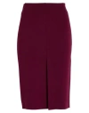 Merci Italia Woman Midi Skirt Burgundy Size L Viscose, Nylon, Elastane