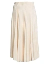 Merci Italia Woman Midi Skirt Cream Size Xs Polyester In White