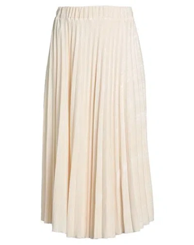 Merci Italia Woman Midi Skirt Cream Size Xs Polyester In White