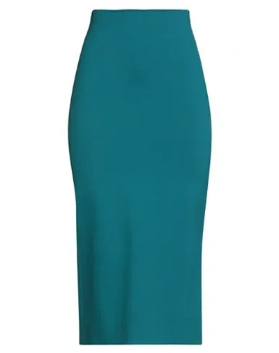 Merci Italia Woman Midi Skirt Deep Teal Size M Viscose, Nylon, Elastane In Green
