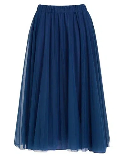 Merci Italia Woman Midi Skirt Navy Size S Polyamide